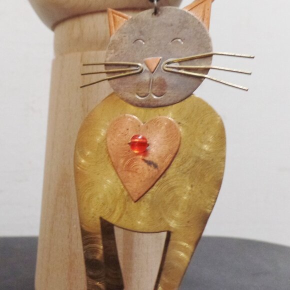 Super Cool Mixed Metal Hanging Cat Ornament shipper39 shipper39 (3 - Picture 12 of 12